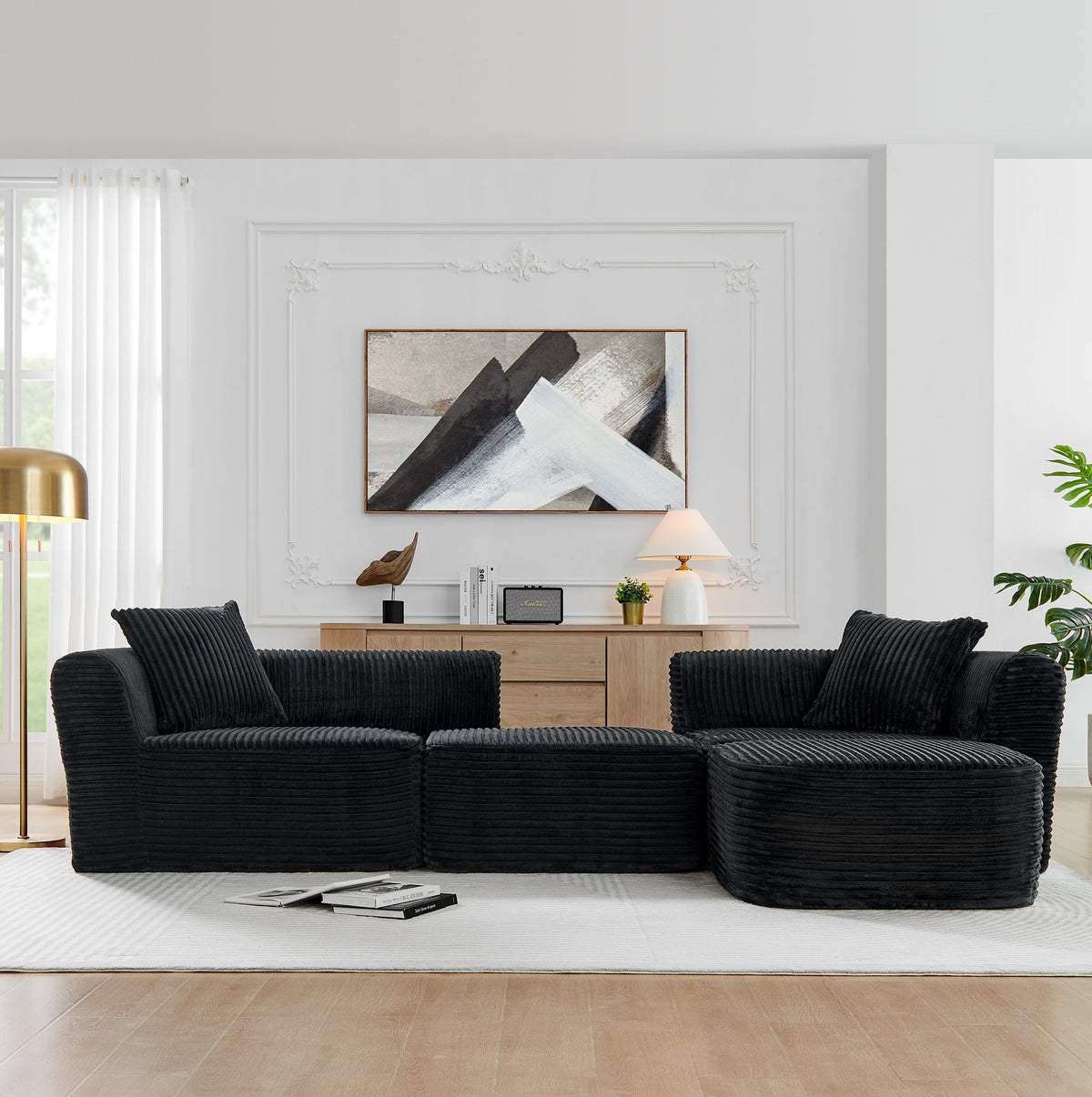 114" Cloud Sectional Couch with L-Shape Chaise, photo 4 of 10