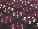 7' X 10' Antique Handmade Yamud Turkoman Wool Rug Excellent