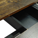 Retro Rectangular Stretch Dining Table With Embossed Center Plate by HouseOfZazla