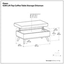 Owen - Multifunctional Square Coffee Table Storage Ottoman by Unique Piece Furniture