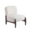 Modern Boucle Lounge Chair With Solid Wood Frame by HouseOfZazla