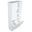 Freestanding Tall Storage Cabinet With 2 Tilt-Out Hampers by HouseOfZazla