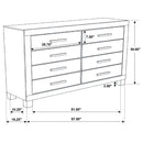 Bren - 8 Drawer Dresser With Pull Handles - Rustic