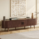 TV Stand For 70" TV With Tambour Doors And Built-In Power Outlet by HouseOfZazla