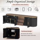 Modern Minimalist TV Stand For TVs Up To 80" With 3 Drawers And 1 Shelf