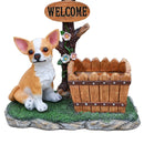 Sitting Chihuahua Dog Planter Statue by HouseOfZazla