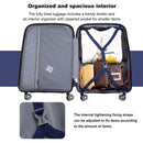 Hardshell Suitcase Spinner Wheels PP Luggage Sets Lightweight Durable Suitcase with TSA Lock,3-Piece Set (20/24/28), Navy