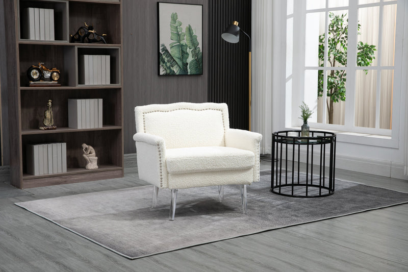 Accent Chair, Living Room Chair / leisure single sofa with acrylic feet