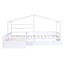 L Shape Platform Bed With 3 Storage Drawers