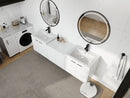 72" Bathroom Vanity With Resin Sink, Soft Close Doors and 1-Side Cabinet