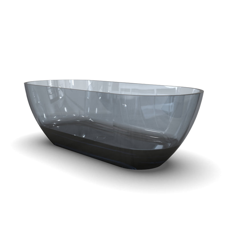 68.9 Inch Translucent Freestanding Bathtub, photo 3 of 8