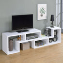Convertable L-Shaped Bookcase With Open Shelves - White by HouseOfZazla