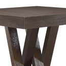 Double X Base Square Bar Table - Cappuccino by HouseOfZazla