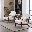 Accent Chair With Pillow And Wood Frame by HouseOfZazla