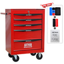 Rolling Metal Tool Chest With Drawers, Steel Storage Cabinet With Ball Bearing Slides by HouseOfZazla