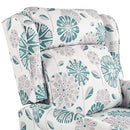 Push Back Recliner Chair Upholstered With Classic Wing Back And Solid Gourd-Shaped Legs by HouseOfZazla
