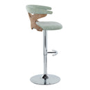 Gardenia - Contemporary Adjustable Barstool With Swivel / Rounded T Footrest (Set of 2) by HouseOfZazla