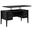 Graham 54-inch 4-drawer Double Pedestal Lift Top Computer Desk Black
