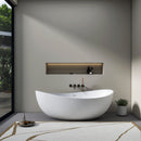 70 Inch Freestanding Solid Surface Soaking Bathtub
