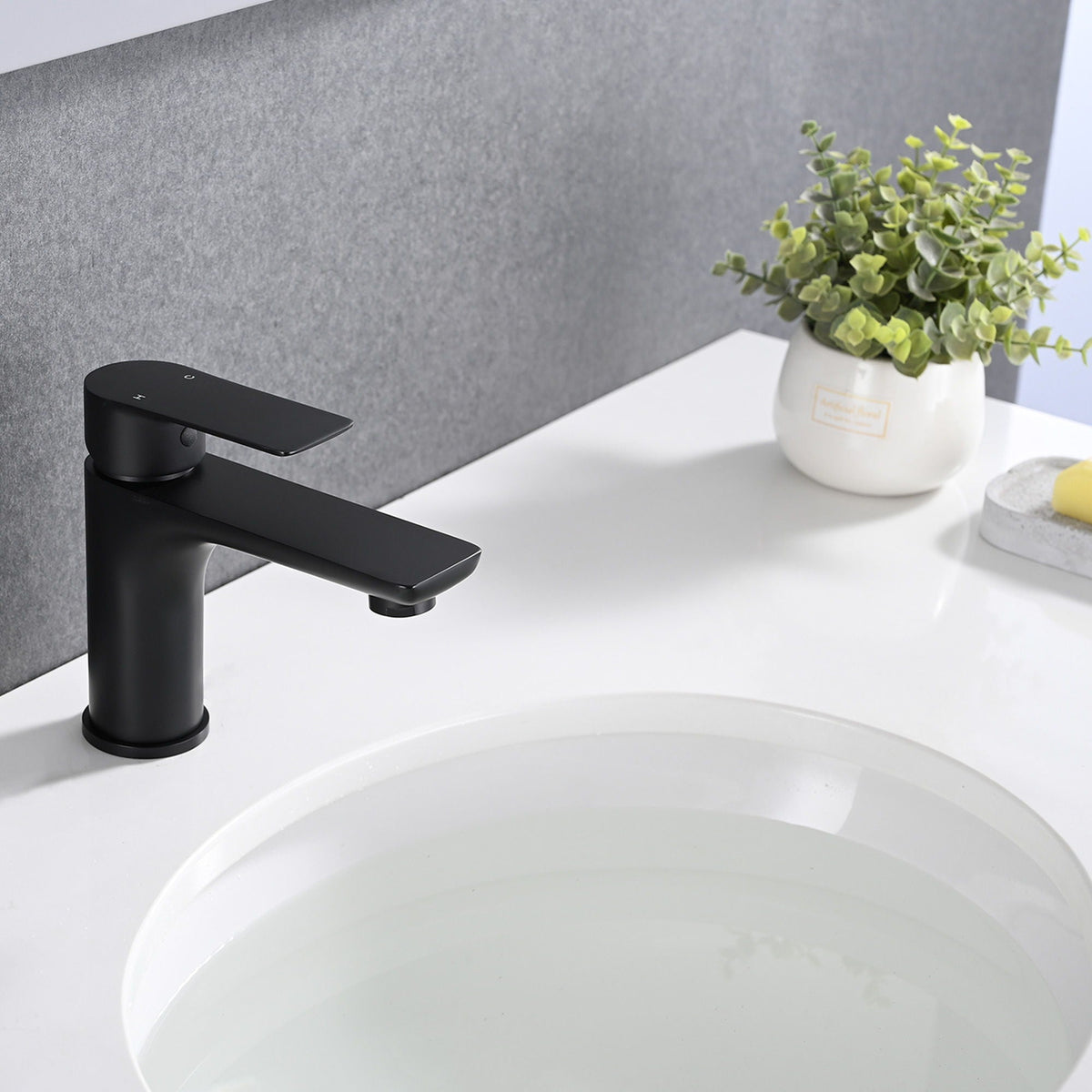 Modern Bathroom Sink Faucet Single Handle Brass Countertop Mount, photo 15 of 15
