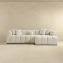 Beatrice - Modern Tufted Right Sectional Sofa - Ivory by HouseOfZazla
