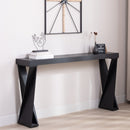 Console Table With Crossed Legs For Hallway - Black by HouseOfZazla