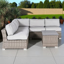 Wicker Sectional Sofa With Cushions And Table by Unique Piece Furniture