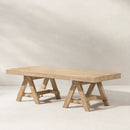 Hawthorne 48' Solid Reclaimed Elm Rectangular Trestle Coffee Table by HouseOfZazla