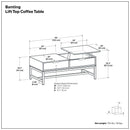 Banting - Lift Top Coffee Table - Walnut Brown by HouseOfZazla