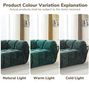 Quilted Cloud Sofa With Rounded Armrests And Piano Key Backrest Design by HouseOfZazla