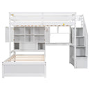 Loft Bed With Built In Desk And Staircase by HouseOfZazla
