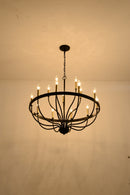 18-Light Industrial Iron Candle Chandelier