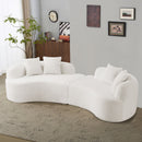 Curved 4 Seater Full Compression Sponge Sofa