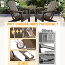 Adirondack Chairs Set of 2 with Cup Holder - Brown HDPE Outdoor Chairs by HouseOfZazla