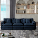 Modern Oversized Deep Seat Sectional Sofa With Pillows