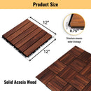 Interlocking Deck Tiles Striped Pattern Waterproof Brown by HouseOfZazla