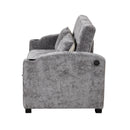 Pull Out Loveseat Sofa With Adjsutable Backrest, 2 Pillows, Cup Holders, USB Ports For Living Room by HouseOfZazla