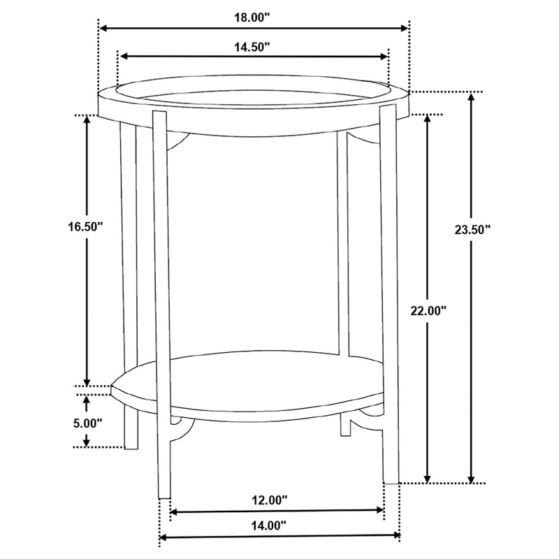 Cowper - Round End Table - Natural, photo 6 of 6