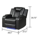 Benz - LED & Power Recliner Chair by HouseOfZazla