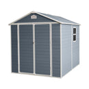 8x6ft Resin Outdoor Storage Shed Kit-Perfect to Store Patio Furniture,Grey