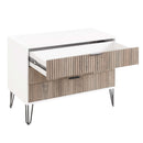 Dumbo - Fluted Dresser - Gray / White by HouseOfZazla