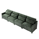 Elegant Sofa With Ergonomic Design And Lumbar Pillows by HouseOfZazla