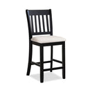 Transitional Rubberwood Dining Room Chairs (Set of 2) With Slatted Back - Black by HouseOfZazla