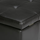 Dover - Square Coffee Table Storage Ottoman - Tanners Brown by HouseOfZazla