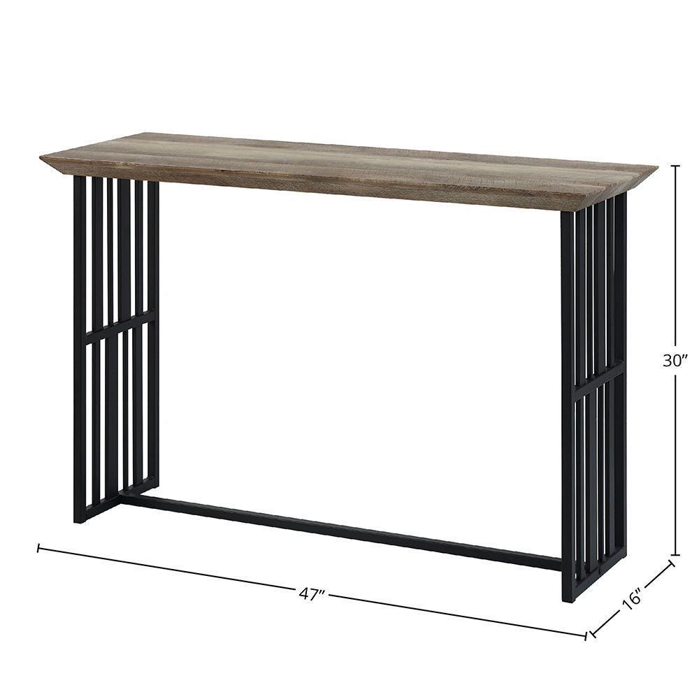 Zudora - Sofa Table - Antique Oak & Black, photo 6 of 6