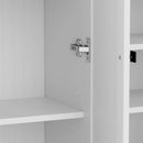 U-Can 78.7''H Hall Tree with Bench and 5 Storage Cubbies, Modern Entryway Storage Organizer Cabinet with 4 Doors, 5 Drawers and Adjustable Shelves for Hallway, Entryway, Living Room