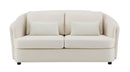 Mariko - Linen Loveseat With 2 Toss Pillows - Beige