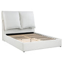 Corwyn - Queen Upholstered Panel Bed With Headboard Pillows - White by HouseOfZazla