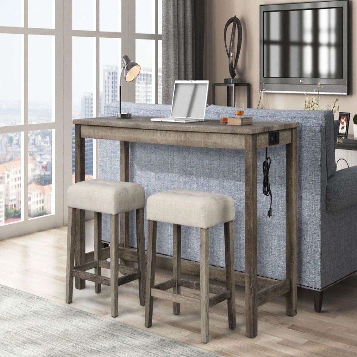 Transitional Backless Counter Stool (Set of 2), photo 8 of 8