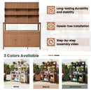 TOPMAX Potting Bench with Hutch, 50.2' Solid Fir Wood Garden Workstation by HouseOfZazla
